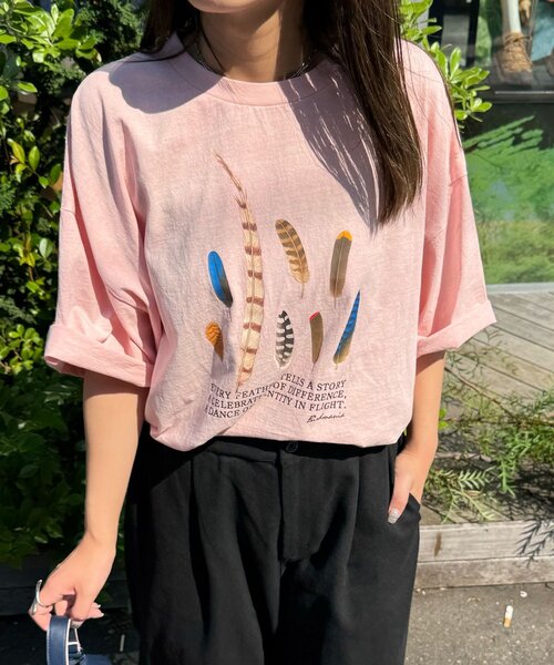 CIAOPANIC(チャオパニック)の「【BIRDMANIA/バードマニア】野鳥コレクションTシャツ(Tシャツ/カットソー・レディース・ホワイト/ネイビー/ピンク/ホワイト系その他/ダークブルー/ピンク系その他/ホワイト系その他2/ホワイト系その他3/ピンク系その他2/ピンク系その他3・FREE)」の22枚目の写真