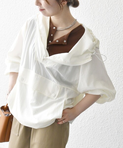 SHIPS any:〈多機能/洗濯機可能〉ナイロン タスラン アノラック