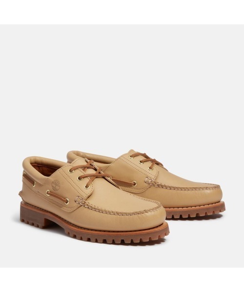 オーセンティック スリーアイ(3eye) ラグ ハンドソーン ボートシューズ