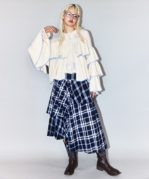 Candy Stripper(キャンディストリッパー)の「ROSE SHEER KNIT カーディガン(カーディガン/ボレロ・レディース・ブラウン/アイボリー/ブラック・FREE)」の10枚目の写真