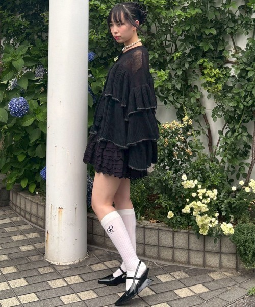 Candy Stripper(キャンディストリッパー)の「ROSE SHEER KNIT カーディガン(カーディガン/ボレロ・レディース・ブラウン/アイボリー/ブラック・FREE)」の18枚目の写真