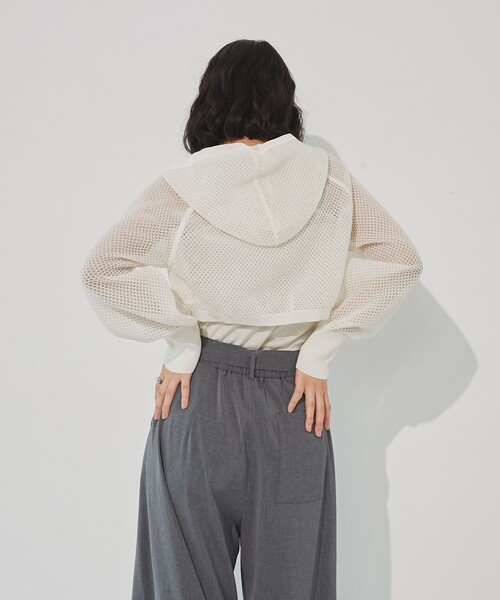 完売間近！】フードショートニットボレロ｜シアートップス/冷房