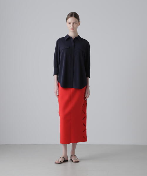 ADORE（アドーア）の「ストレッチデシンブラウス（シャツ/ブラウス・レディース・ネイビー/ピンク/ホワイト・38）」の12枚目の写真