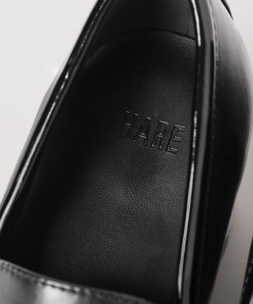 HARE(ハレ)の「ビットヒールローファー(HARE)(ローファー・レディース・ブラック・MEDIUM/LARGE)」の9枚目の写真