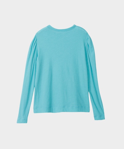 CINOH(チノ)の「PUFF SLEEVE T-SHIRT(Tシャツ/カットソー・レディース・ブラック/ホワイト/ターコイズブルー系・38/36)」の6枚目の写真