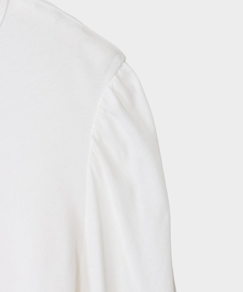 CINOH(チノ)の「PUFF SLEEVE T-SHIRT(Tシャツ/カットソー・レディース・ブラック/ホワイト/ターコイズブルー系・38/36)」の11枚目の写真