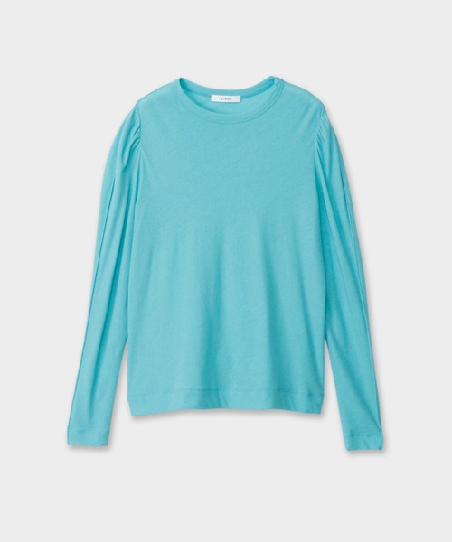 CINOH(チノ)の「PUFF SLEEVE T-SHIRT(Tシャツ/カットソー・レディース・ブラック/ホワイト/ターコイズブルー系・38/36)」の15枚目の写真