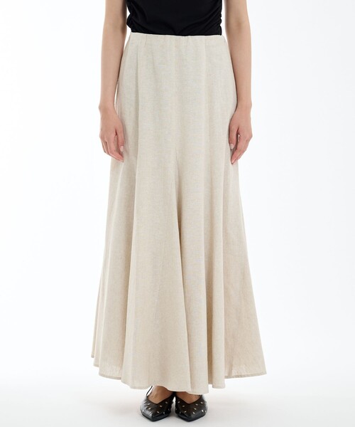 PUBLIC TOKYO（パブリックトウキョウ）の「コットンリネンフレアスカート（スカート・レディース・ブラック/アイボリー/ブルー・1/2）」の11枚目の写真