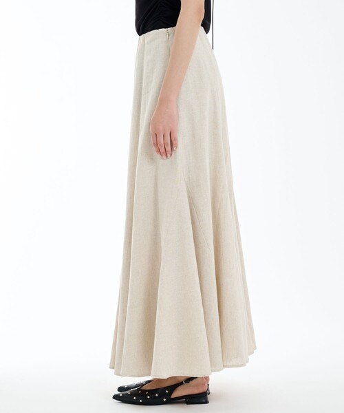 PUBLIC TOKYO（パブリックトウキョウ）の「コットンリネンフレアスカート（スカート・レディース・ブラック/アイボリー/ブルー・1/2）」の12枚目の写真