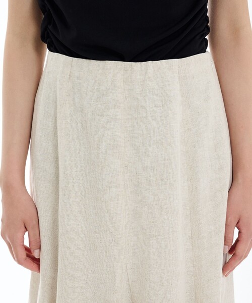 PUBLIC TOKYO（パブリックトウキョウ）の「コットンリネンフレアスカート（スカート・レディース・ブラック/アイボリー/ブルー・1/2）」の14枚目の写真
