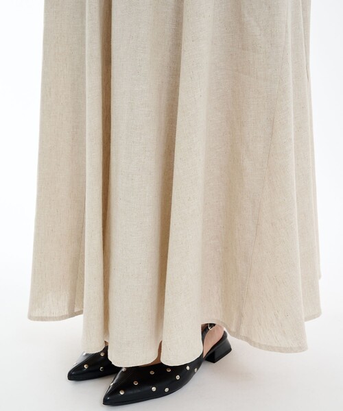 PUBLIC TOKYO（パブリックトウキョウ）の「コットンリネンフレアスカート（スカート・レディース・ブラック/アイボリー/ブルー・1/2）」の17枚目の写真