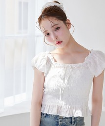 【WEB限定/新色追加】シャーリングブラウス