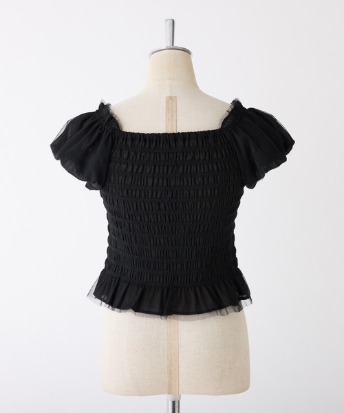 【WEB限定/新色追加】シャーリングブラウス