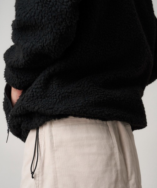 Gramicci（グラミチ）の「REVERSIBLE SHERPA JACKET｜リバーシブルシェルパジャケット（ブルゾン・メンズ・チャコール/オリーブ/ネイビー/ナチュラル・XXL/XS/M/S/XL/L）」の15枚目の写真