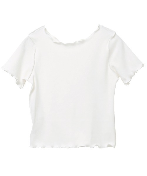 Rejoule（リジュール）の「前後2WAY メロウ加工半袖トップス（Tシャツ/カットソー・レディース・ブラック/ホワイト/ライトグレー/ベージュ・FREE）」の18枚目の写真