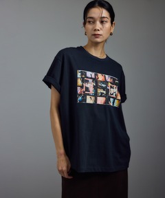 LOKITHO ロキト　studious 別注　エンブロイダリーTシャツ LOKITHO/(ロキト)】コードエンブロイダリーヘムTシャツ（Tシャツ