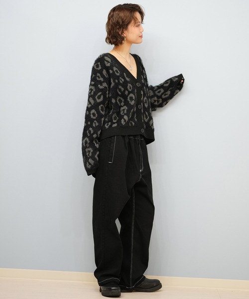 BILLABONG（ビラボン）の「【ムラサキスポーツ限定】BILLABONG/ビラボン セーター カーディガン BF014-U05（ニット/セーター・レディース・ホワイト/レオパード/ブラック・M）」の12枚目の写真