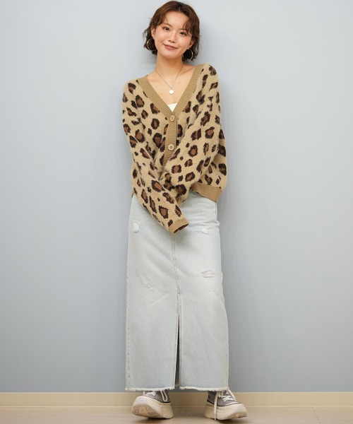 BILLABONG（ビラボン）の「【ムラサキスポーツ限定】BILLABONG/ビラボン セーター カーディガン BF014-U05（ニット/セーター・レディース・ホワイト/レオパード/ブラック・M）」の13枚目の写真