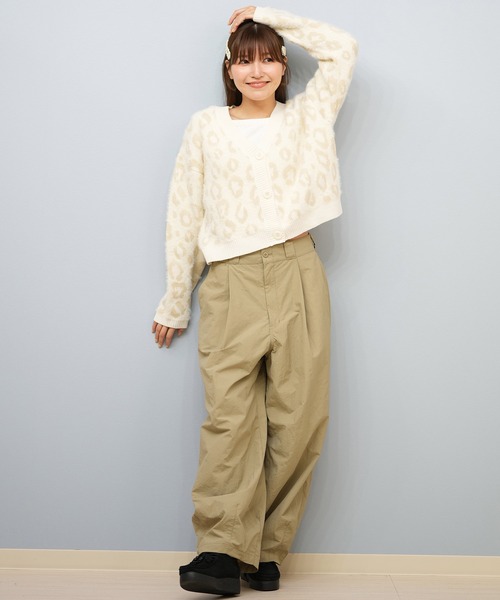 BILLABONG（ビラボン）の「【ムラサキスポーツ限定】BILLABONG/ビラボン セーター カーディガン BF014-U05（ニット/セーター・レディース・ホワイト/レオパード/ブラック・M）」の5枚目の写真