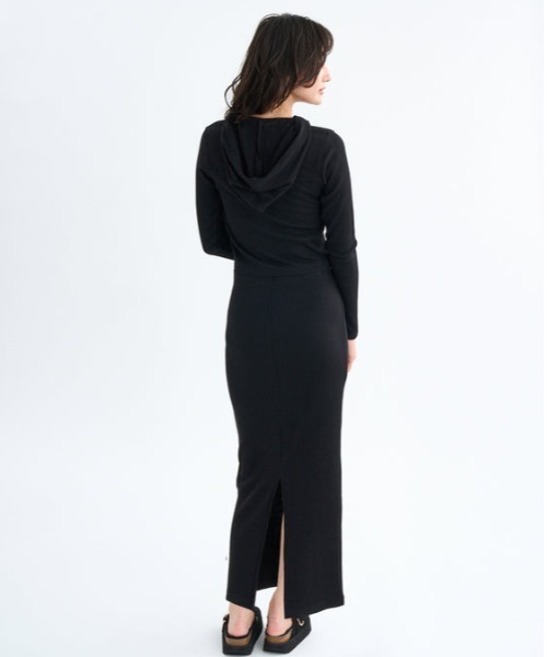 RVCA(ルーカ)の「RVCA/ルーカ MAXI PENCIL SKIRT リブニットスカート BF044-601(スカート・レディース・杢グレー/ベージュ/ブラック・M)」の7枚目の写真