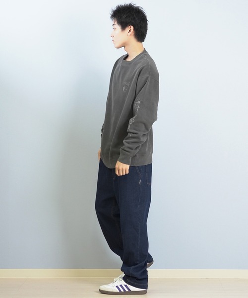 ELEMENT(エレメント)の「ELEMENT/エレメント デニム/ロンパン ワイドシルエット BF022-700(デニムパンツ・メンズ・ダークインディゴブルー/ライトインディゴブルー/ブラック・M/XL/L)」の14枚目の写真