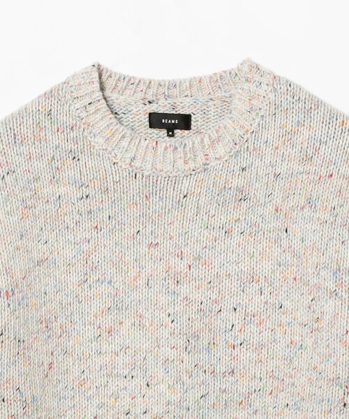 BEAMS（ビームス）の「3ゲージ カラーネップ クルーネック ニット（ニット/セーター・メンズ・ナチュラル/ブラック/ワイン・S/M/L/XL）」の6枚目の写真