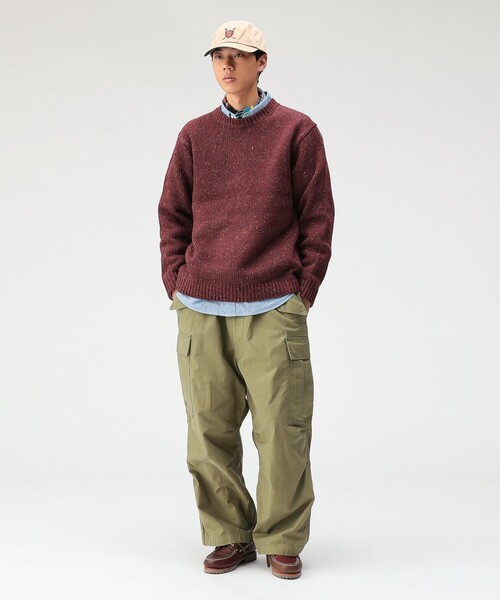 BEAMS（ビームス）の「3ゲージ カラーネップ クルーネック ニット（ニット/セーター・メンズ・ナチュラル/ブラック/ワイン・S/M/L/XL）」の20枚目の写真
