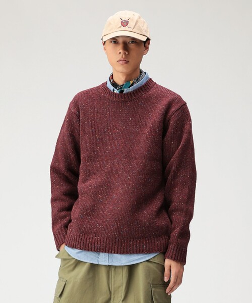 BEAMS（ビームス）の「3ゲージ カラーネップ クルーネック ニット（ニット/セーター・メンズ・ナチュラル/ブラック/ワイン・S/M/L/XL）」の5枚目の写真