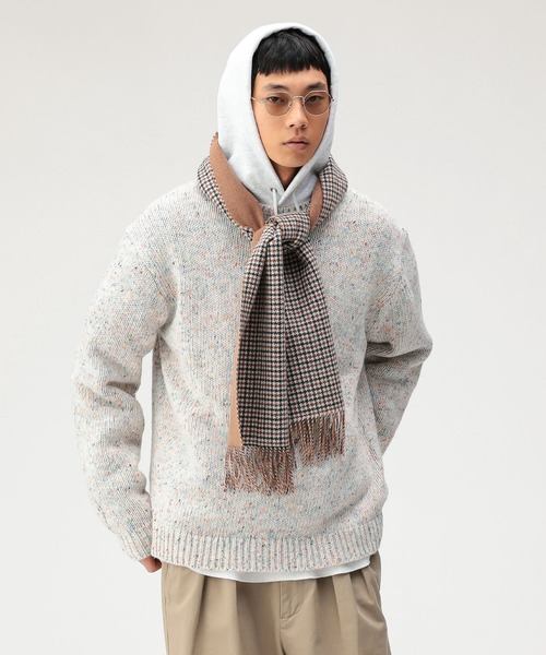 セール】3ゲージ カラーネップ クルーネック ニット（ニット/セーター