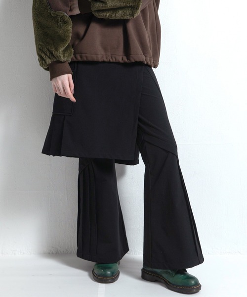 AULA AILA（アウラアイラ）の「ストレッチフレアパンツ（その他パンツ・レディース・ボルドー/カーキ/ブラック・1/0）」の8枚目の写真