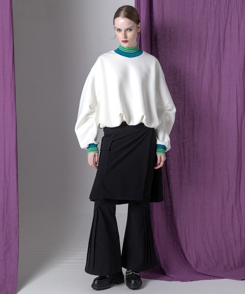 AULA AILA（アウラアイラ）の「ストレッチフレアパンツ（その他パンツ・レディース・ボルドー/カーキ/ブラック・1/0）」の18枚目の写真