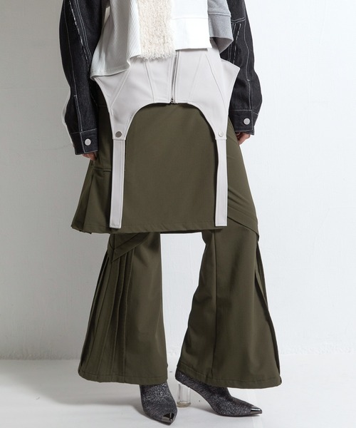 AULA AILA（アウラアイラ）の「ストレッチフレアパンツ（その他パンツ・レディース・ボルドー/カーキ/ブラック・1/0）」の19枚目の写真