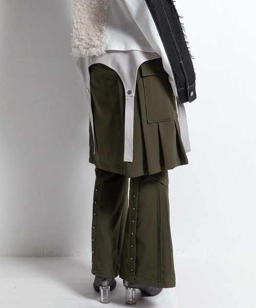 AULA AILA（アウラアイラ）の「ストレッチフレアパンツ（その他パンツ・レディース・ボルドー/カーキ/ブラック・1/0）」の20枚目の写真