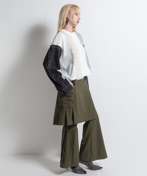 AULA AILA（アウラアイラ）の「ストレッチフレアパンツ（その他パンツ・レディース・ボルドー/カーキ/ブラック・1/0）」の22枚目の写真