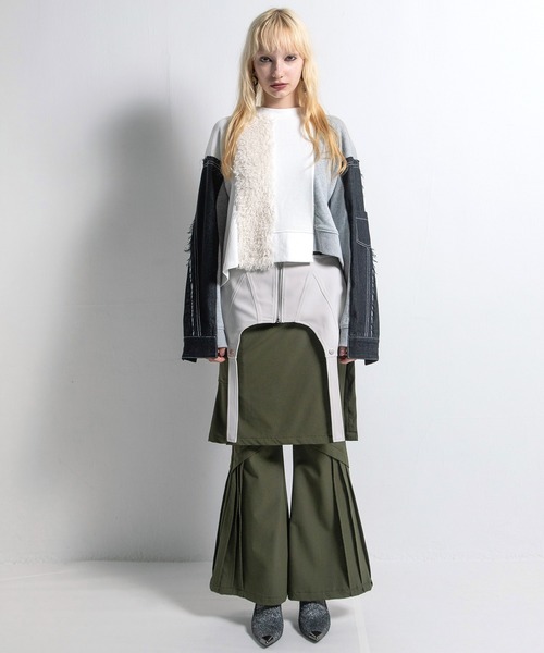 AULA AILA（アウラアイラ）の「ストレッチフレアパンツ（その他パンツ・レディース・ボルドー/カーキ/ブラック・1/0）」の21枚目の写真