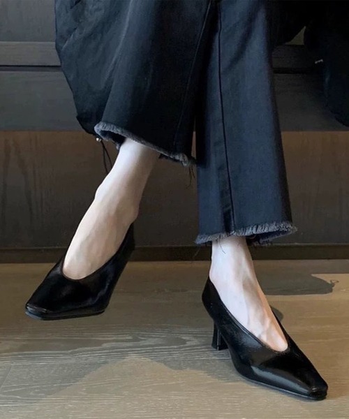 shoes365(シューズスリーシックスファイヴ)の「スクエアトゥ低反発パンプス(パンプス・レディース・ブラック・24.5cm/24.0cm/23.5cm/23.0cm/22.5cm)」の8枚目の写真