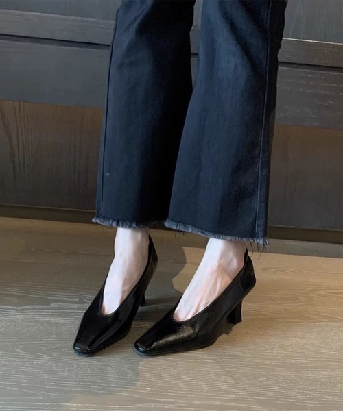 shoes365(シューズスリーシックスファイヴ)の「スクエアトゥ低反発パンプス(パンプス・レディース・ブラック・24.5cm/24.0cm/23.5cm/23.0cm/22.5cm)」の5枚目の写真