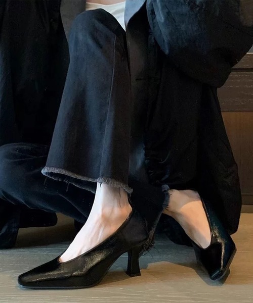 shoes365(シューズスリーシックスファイヴ)の「スクエアトゥ低反発パンプス(パンプス・レディース・ブラック・24.5cm/24.0cm/23.5cm/23.0cm/22.5cm)」の9枚目の写真