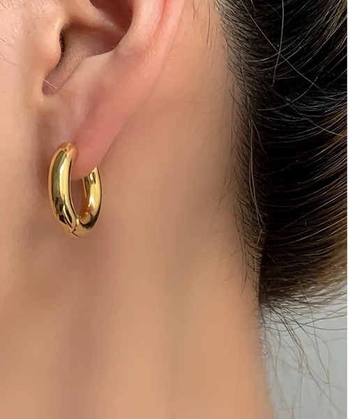shopnikoniko(ショップニコニコ)の「バロックパール ゴールド フープピアス ステンレス 金属アレルギー対応(ピアス(両耳用)・レディース・ゴールド・フリー)」の10枚目の写真