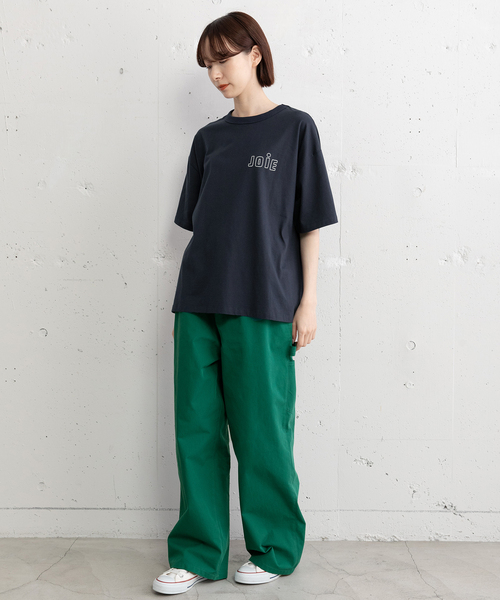 POU DOU DOU(プードゥドゥ)の「JOiEバックロゴ刺繍Tシャツ(Tシャツ/カットソー・レディース・イエロー/ライトイエロー/オフホワイト/ネイビー・M)」の5枚目の写真