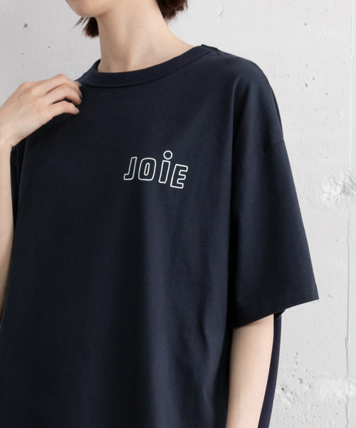 POU DOU DOU(プードゥドゥ)の「JOiEバックロゴ刺繍Tシャツ(Tシャツ/カットソー・レディース・イエロー/ライトイエロー/オフホワイト/ネイビー・M)」の7枚目の写真