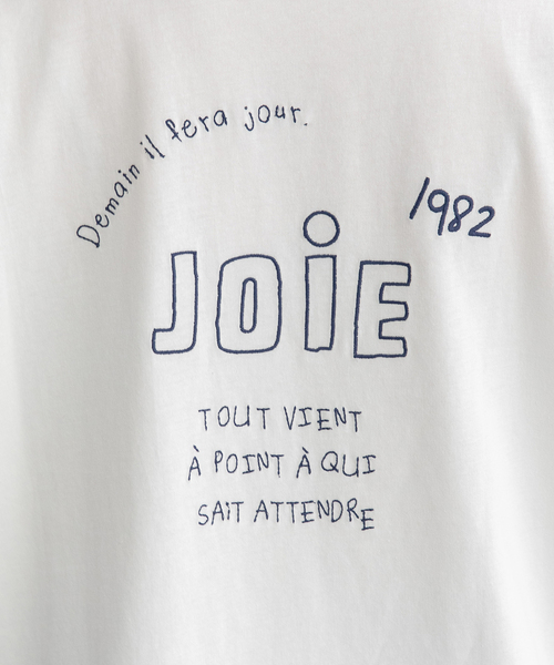 POU DOU DOU(プードゥドゥ)の「JOiEバックロゴ刺繍Tシャツ(Tシャツ/カットソー・レディース・イエロー/ライトイエロー/オフホワイト/ネイビー・M)」の16枚目の写真