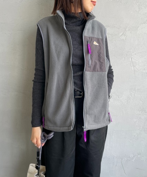 KELTY（ケルティ）の「[KELTY/ケルティ] 別注 フリース スタンドネック ベスト（ベスト・レディース・チャコールグレー/アイボリー・S/M）」の21枚目の写真