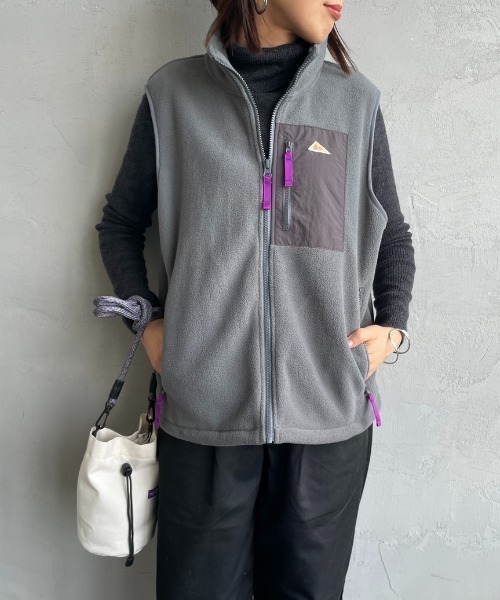 KELTY（ケルティ）の「[KELTY/ケルティ] 別注 フリース スタンドネック ベスト（ベスト・レディース・チャコールグレー/アイボリー・S/M）」の22枚目の写真