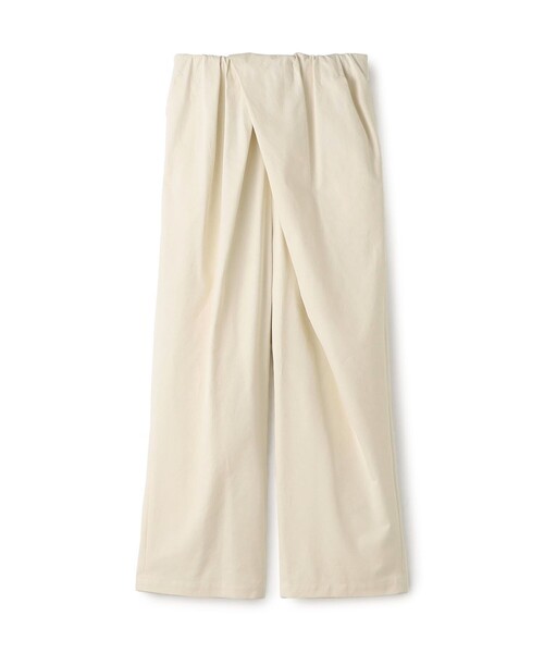 GALERIE VIE（ギャルリー ヴィー）の「■ノンマーセライズドコットン アシンメトリーパンツ（その他パンツ・レディース・ホワイト/ネイビー/ベージュ・36/32）」の2枚目の写真