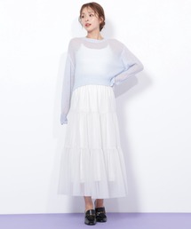 ◇ラメチュールティアードスカート