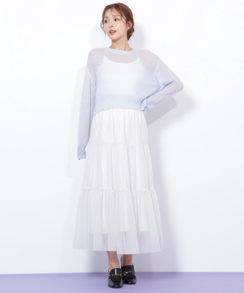 セール】◇ラメチュールティアードスカート（スカート）｜JILL by JILL