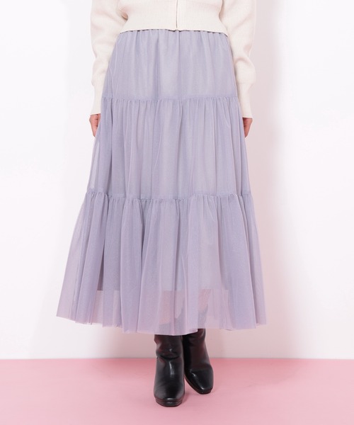 セール】◇ラメチュールティアードスカート（スカート）｜JILL by JILL