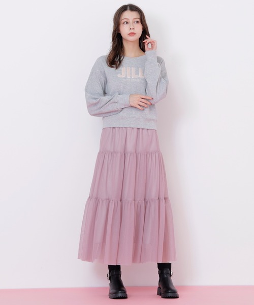 JILL by JILL STUART(ジルバイジルスチュアート)の「◇ラメチュールティアードスカート(スカート・レディース・ピンク/グレー/ホワイト・FREE)」の9枚目の写真