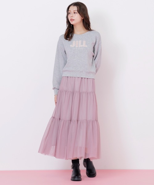 JILL by JILL STUART(ジルバイジルスチュアート)の「◇ラメチュールティアードスカート(スカート・レディース・ピンク/グレー/ホワイト・FREE)」の6枚目の写真